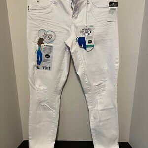 YMI White Skinny Jeans Size 7 26" Ankle length